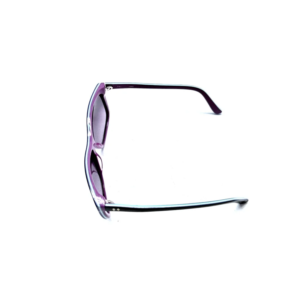 Tres Noir Eyewear Handmade Black & Purple Acetate Sunglasses w/Case
